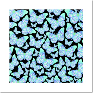 Blue Butterflies Posters and Art